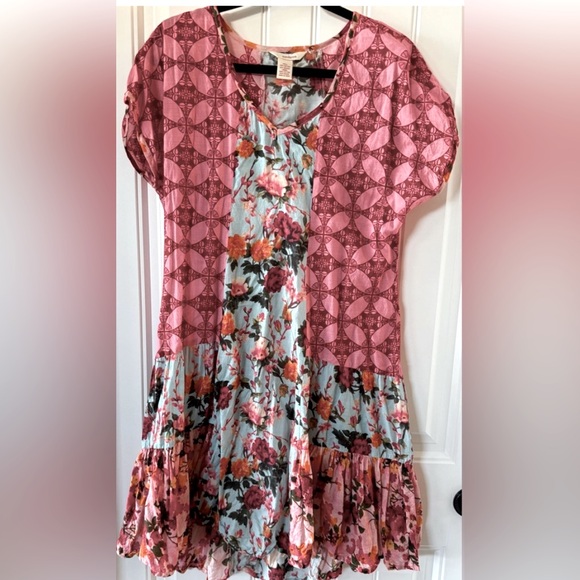 Sundance Juliet Roses Mixed Floral Print Lightweight Dress Size Large - Picture 3 of 11